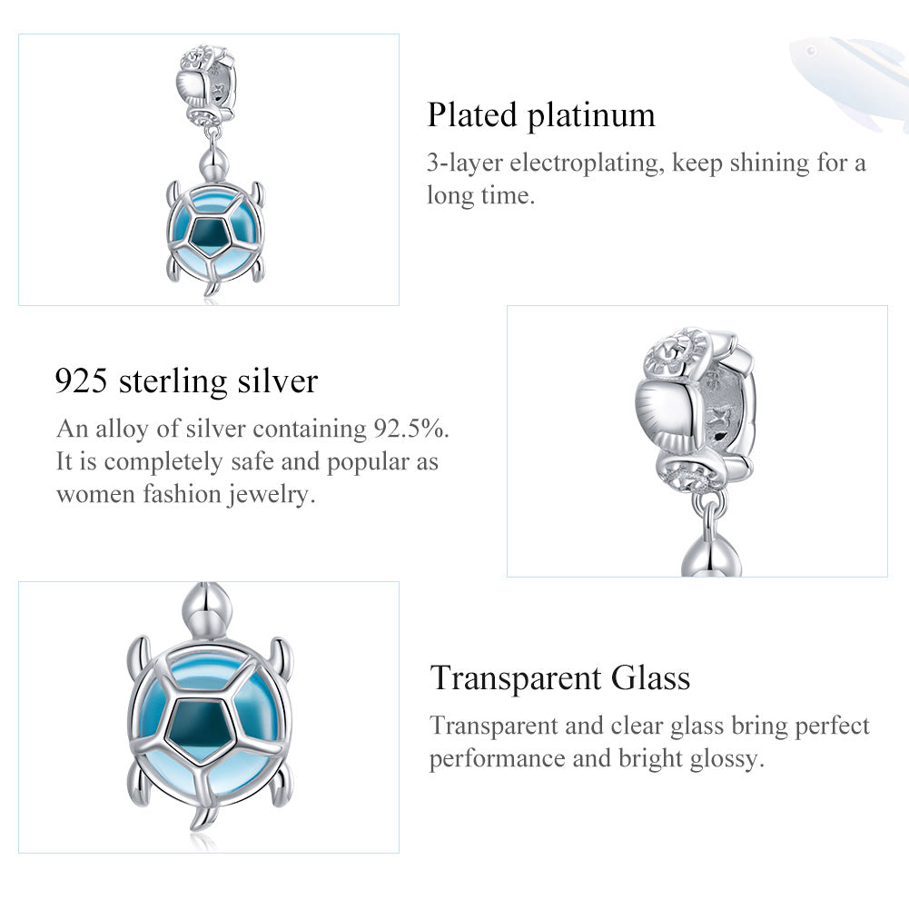 Sylvory 925 Sterling Silver Turtle of Fortune Charm