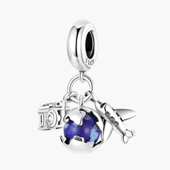 Silver Earth Explorer Charm