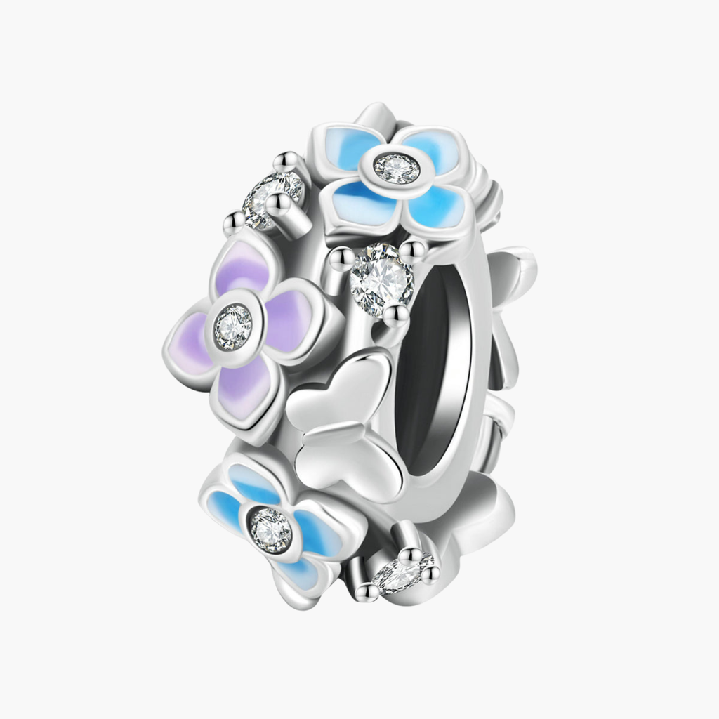 Silver Floral Fusion Spacer Charm