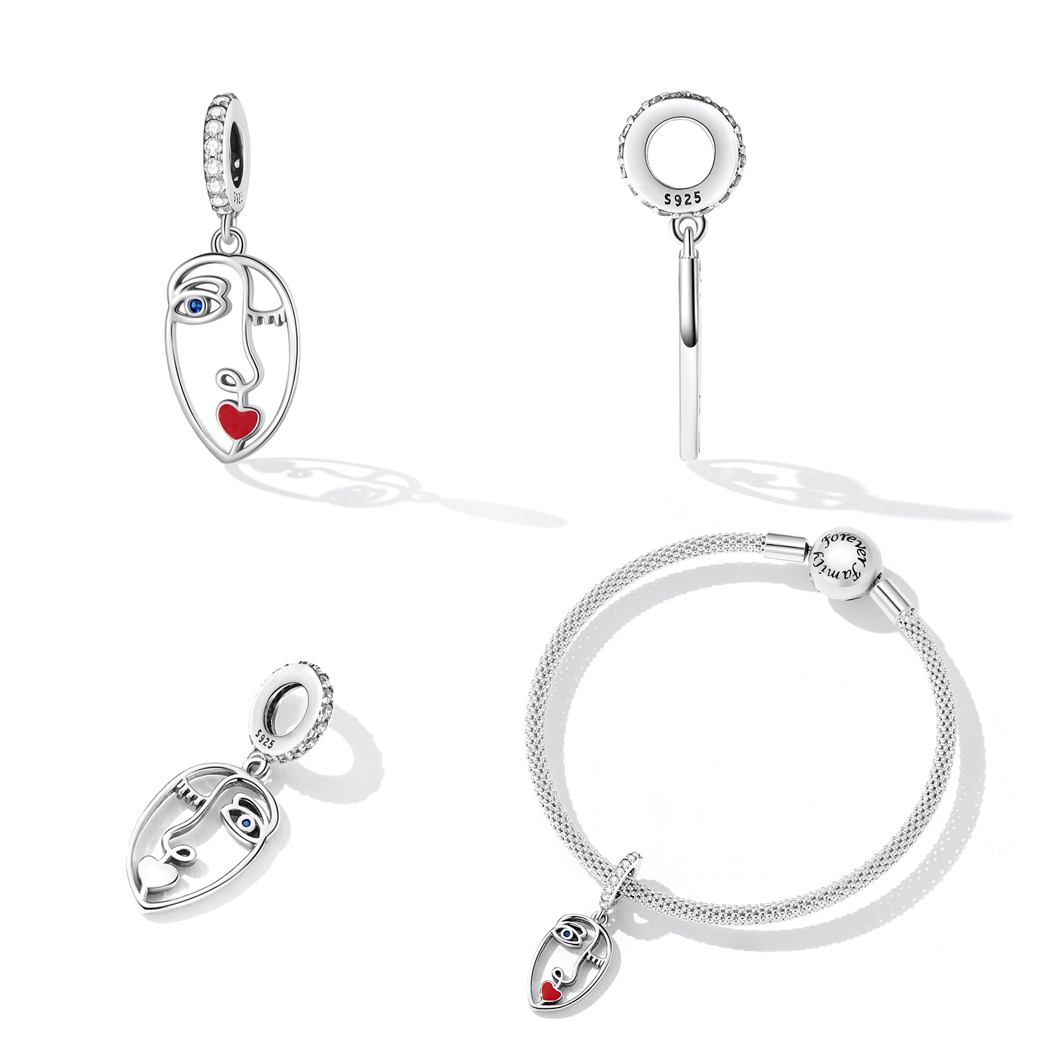 Sylvory 925 Sterling Silver Sass Mode Charm