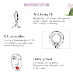 Sylvory 925 Sterling Silver Sass Mode Charm