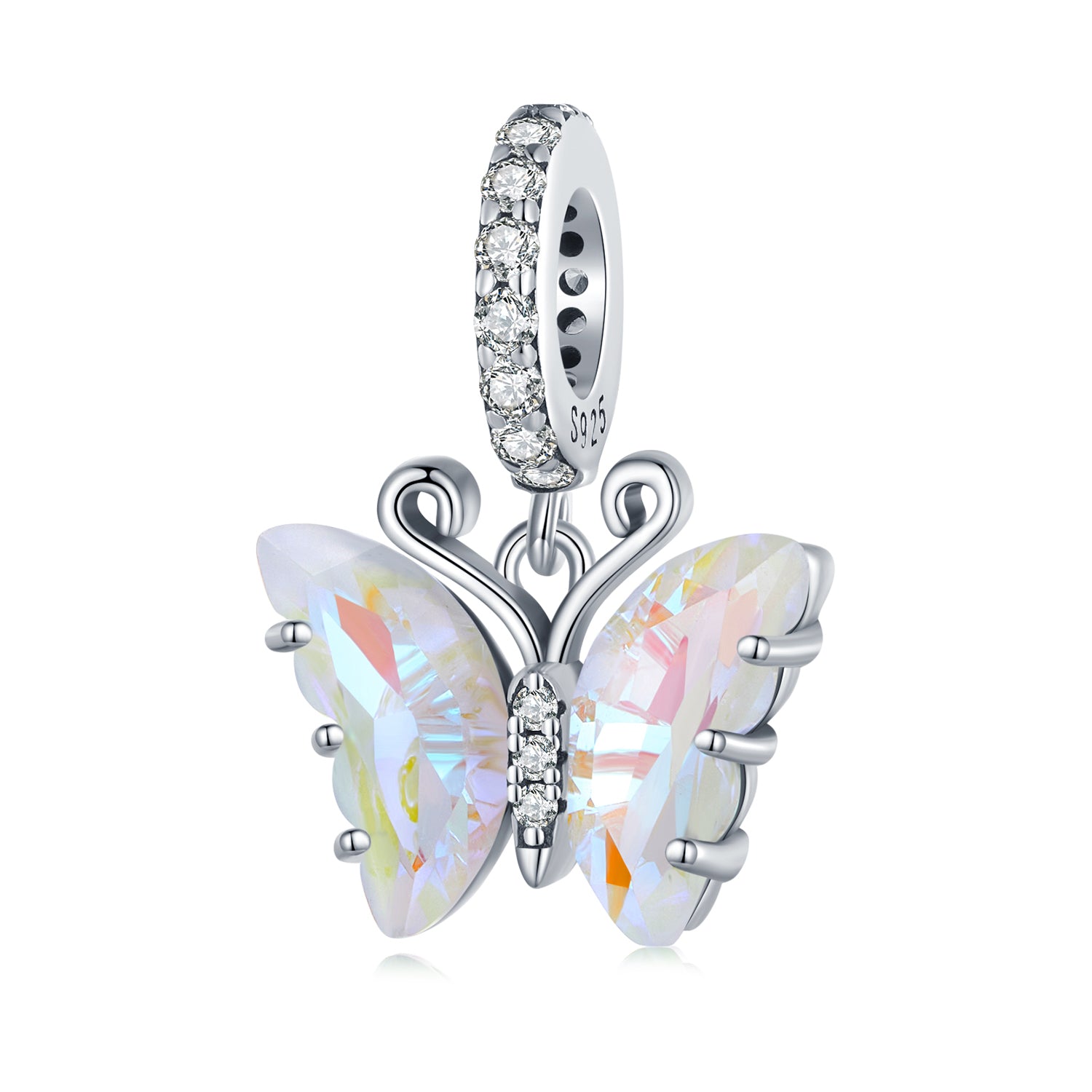 Sylvory 925 Sterling Silver Lustrous Butterfly Charm