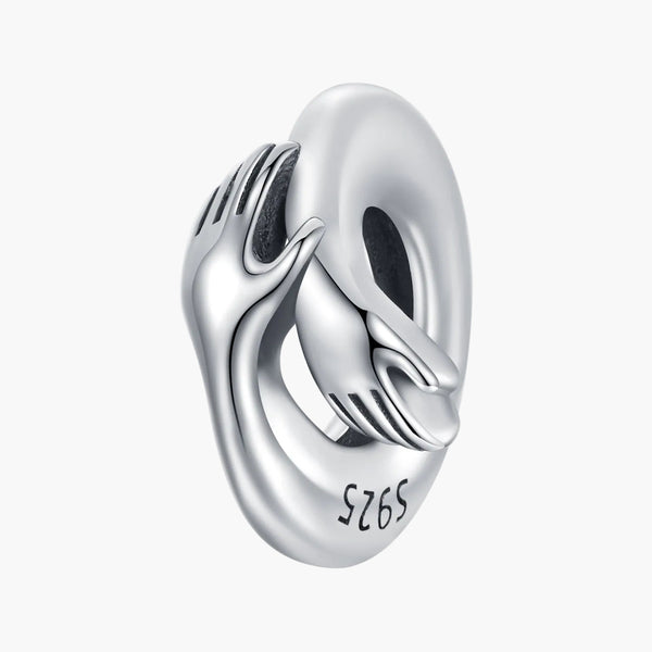 Silver Warm Embrace Charm in 925 Sterling Silver by Sylvory