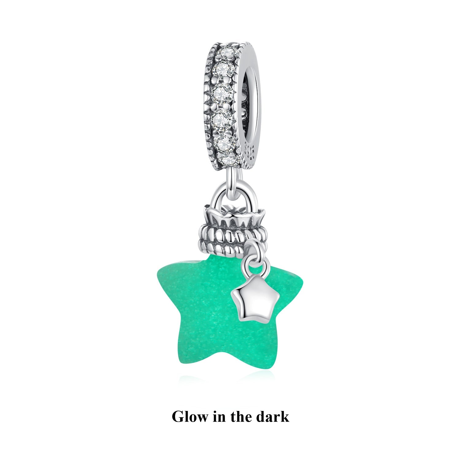 Sylvory 925 Sterling Silver Starlight Glow Charm