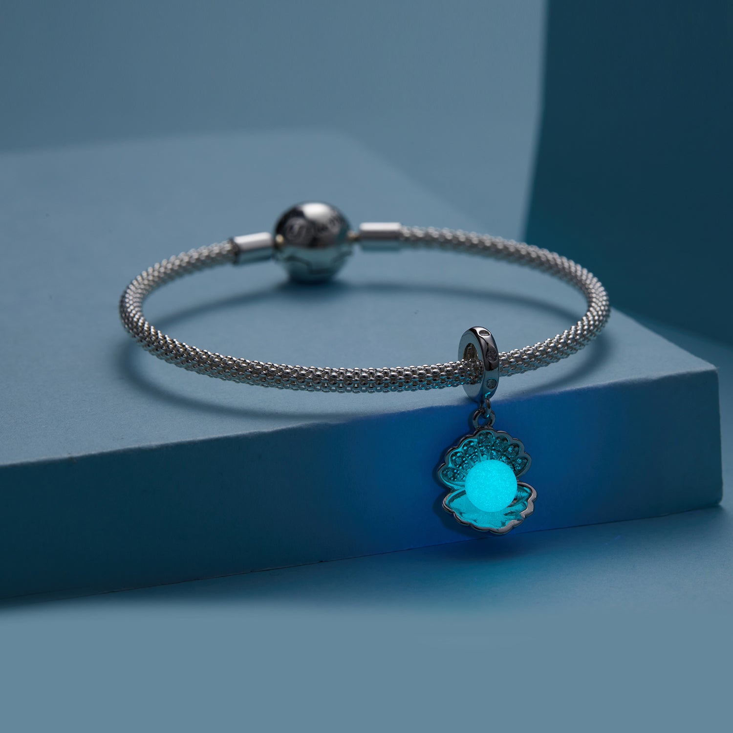 Silver Luminous Pearl Glow Charm