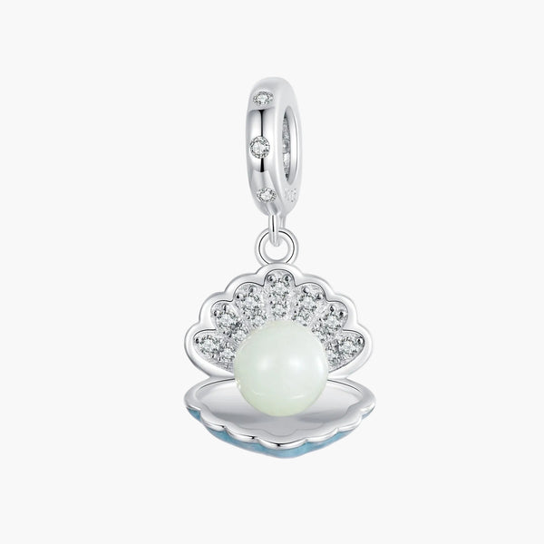 Silver Luminous Pearl Glow Charm in 925 Sterling Silver by Sylvory
