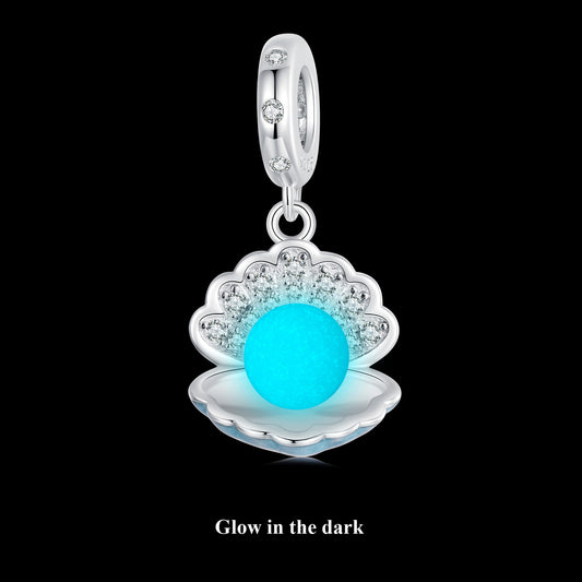Silver Luminous Pearl Glow Charm
