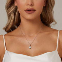 Sylvory 925 Sterling Silver Luminous Pearl Glow Charm