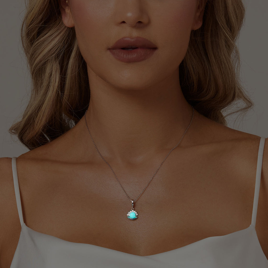 Silver Luminous Pearl Glow Charm