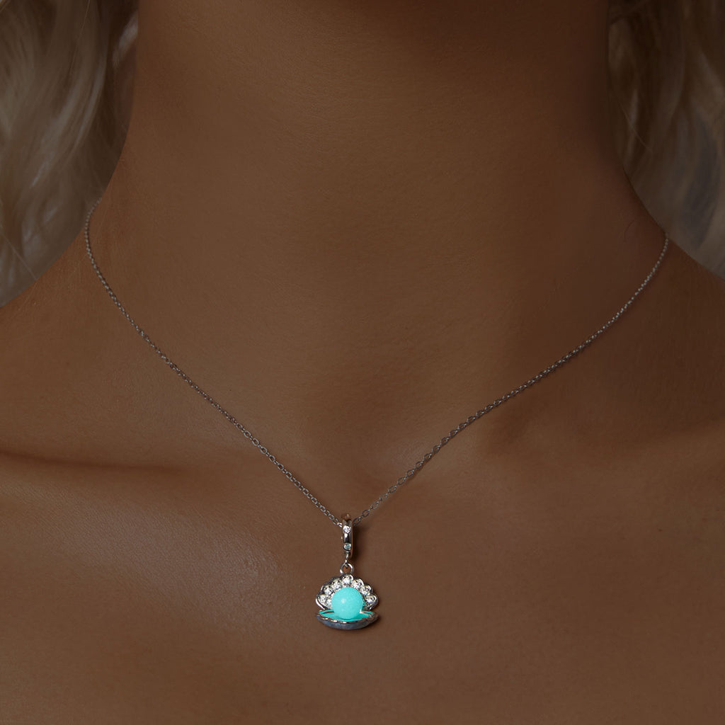 Silver Luminous Pearl Glow Charm