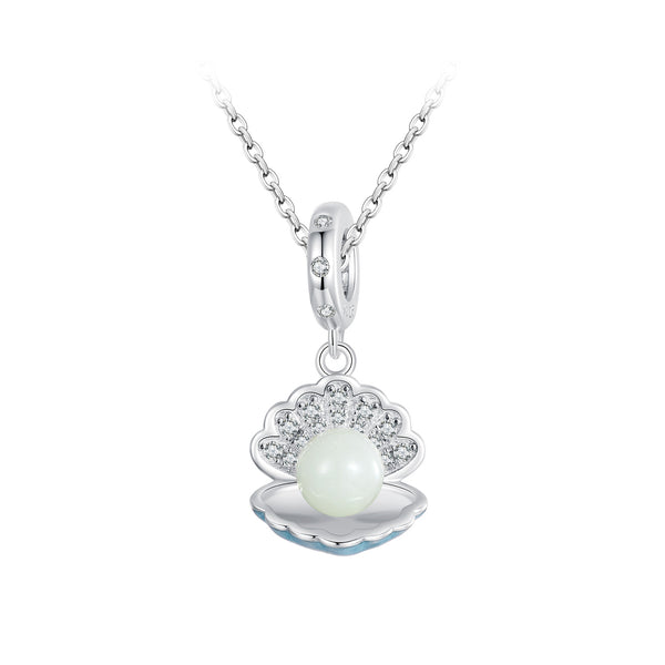 Silver Luminous Pearl Glow Charm