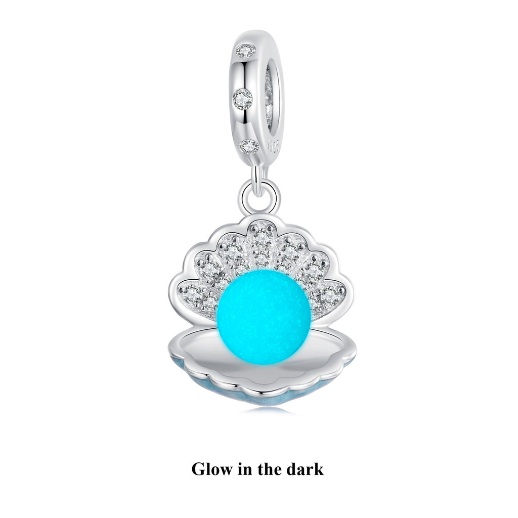 Silver Luminous Pearl Glow Charm