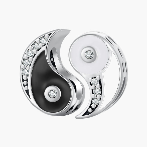 Silver Yin Yang Harmony Charm in 925 Sterling Silver by Sylvory