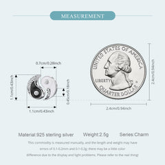 Sylvory 925 Sterling Silver Yin Yang Harmony Charm