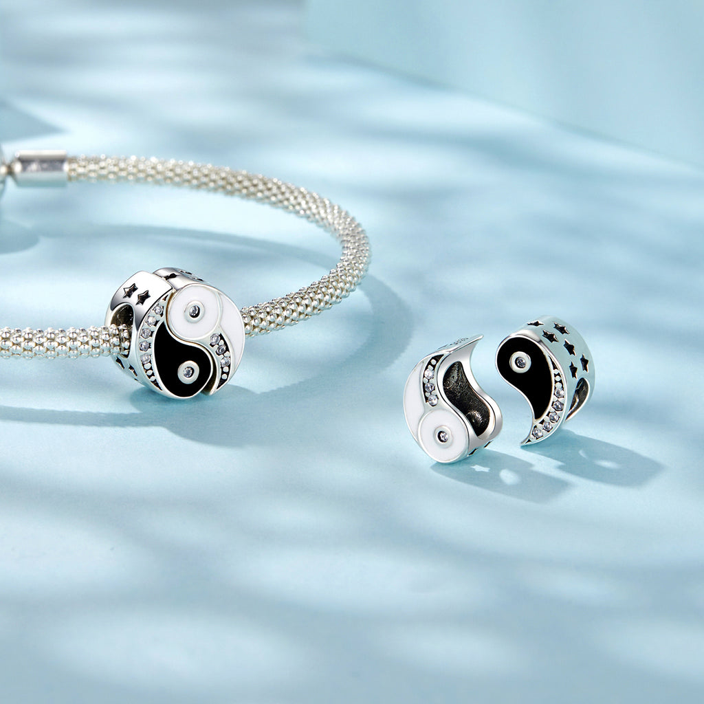 Sylvory 925 Sterling Silver Yin Yang Harmony Charm