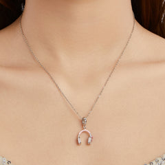 Sylvory 925 Sterling Silver Pink Headphone Charm