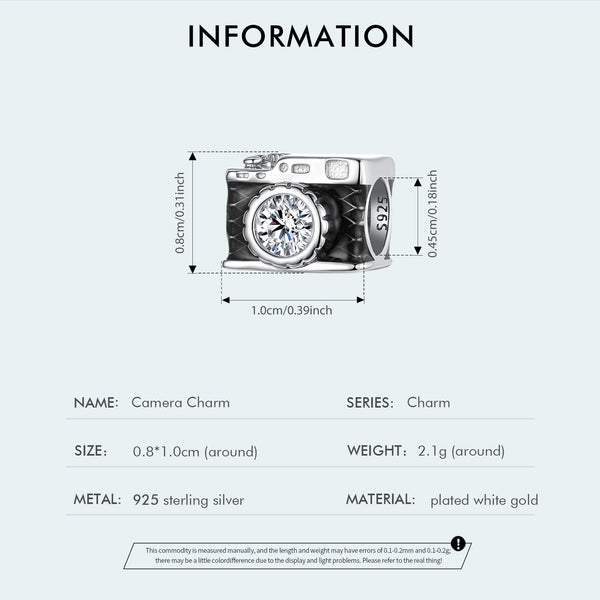 Sylvory 925 Sterling Silver Capture This Charm