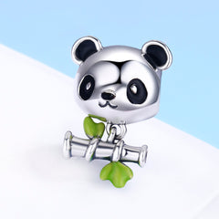 Sylvory 925 Sterling Silver Cute Panda Abode Charm