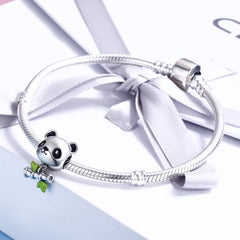 Sylvory 925 Sterling Silver Cute Panda Abode Charm