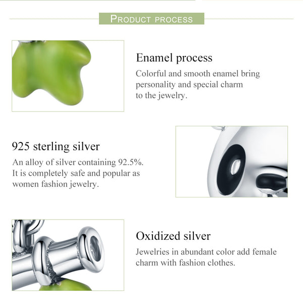 Silver Cute Panda Abode Charm