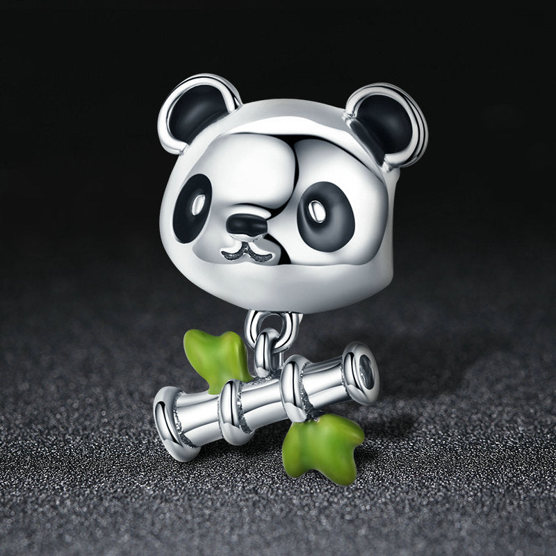 Silver Cute Panda Abode Charm