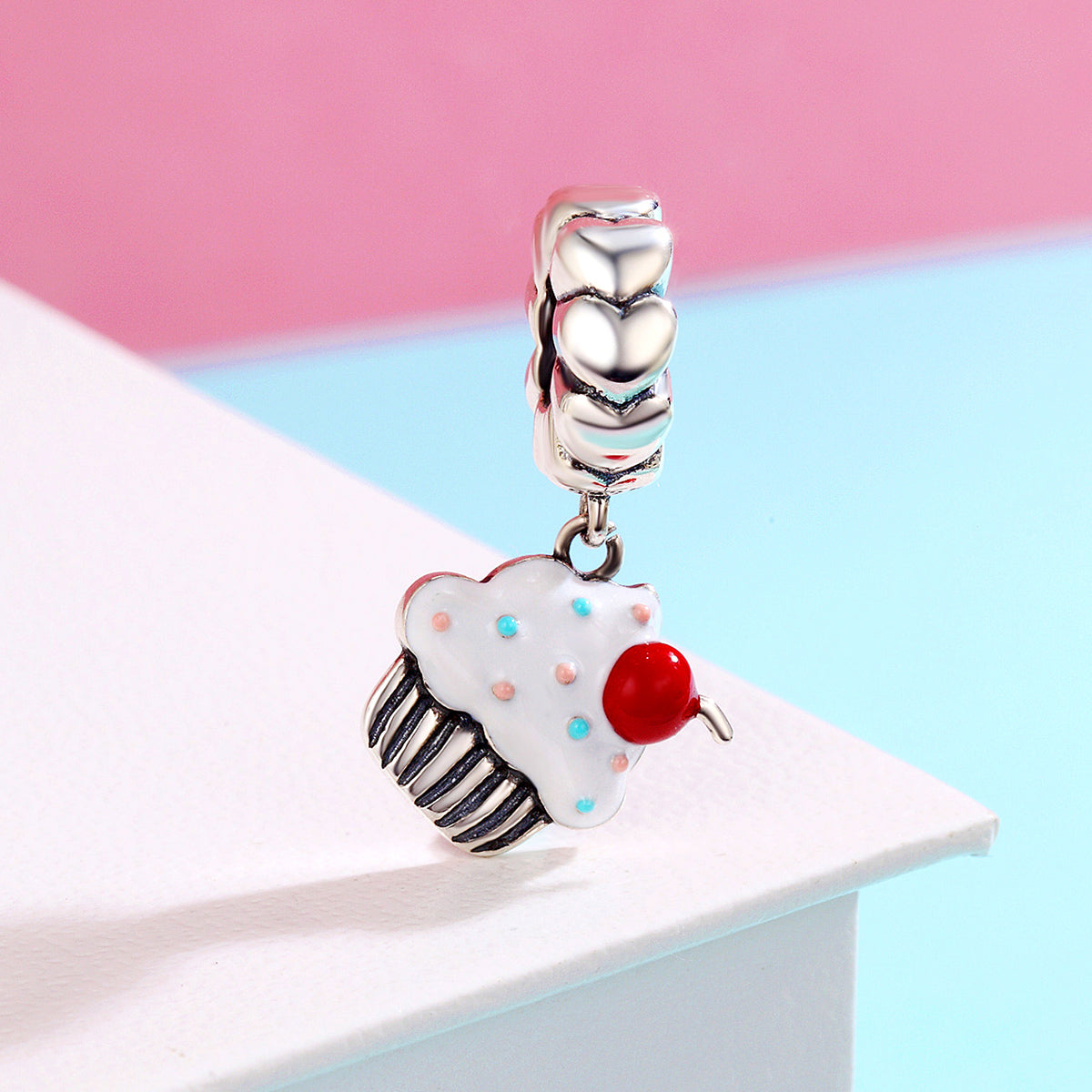 Sylvory 925 Sterling Silver Cupcake Crush Charm