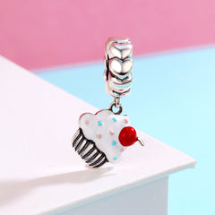 Sylvory 925 Sterling Silver Cupcake Crush Charm