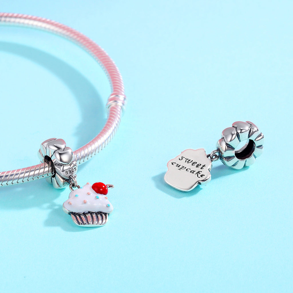 Sylvory 925 Sterling Silver Cupcake Crush Charm