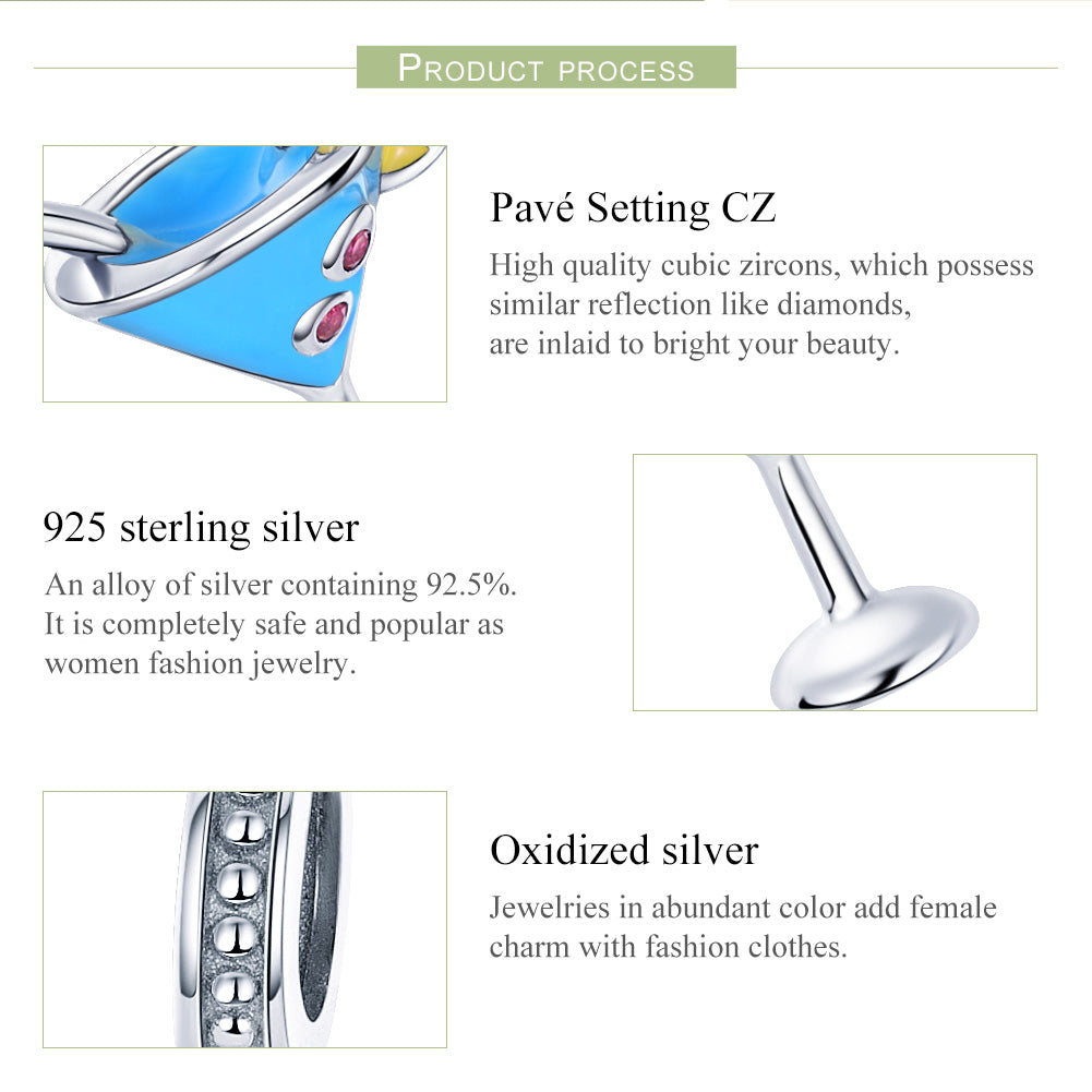 Sylvory 925 Sterling Silver Sip Happens Charm