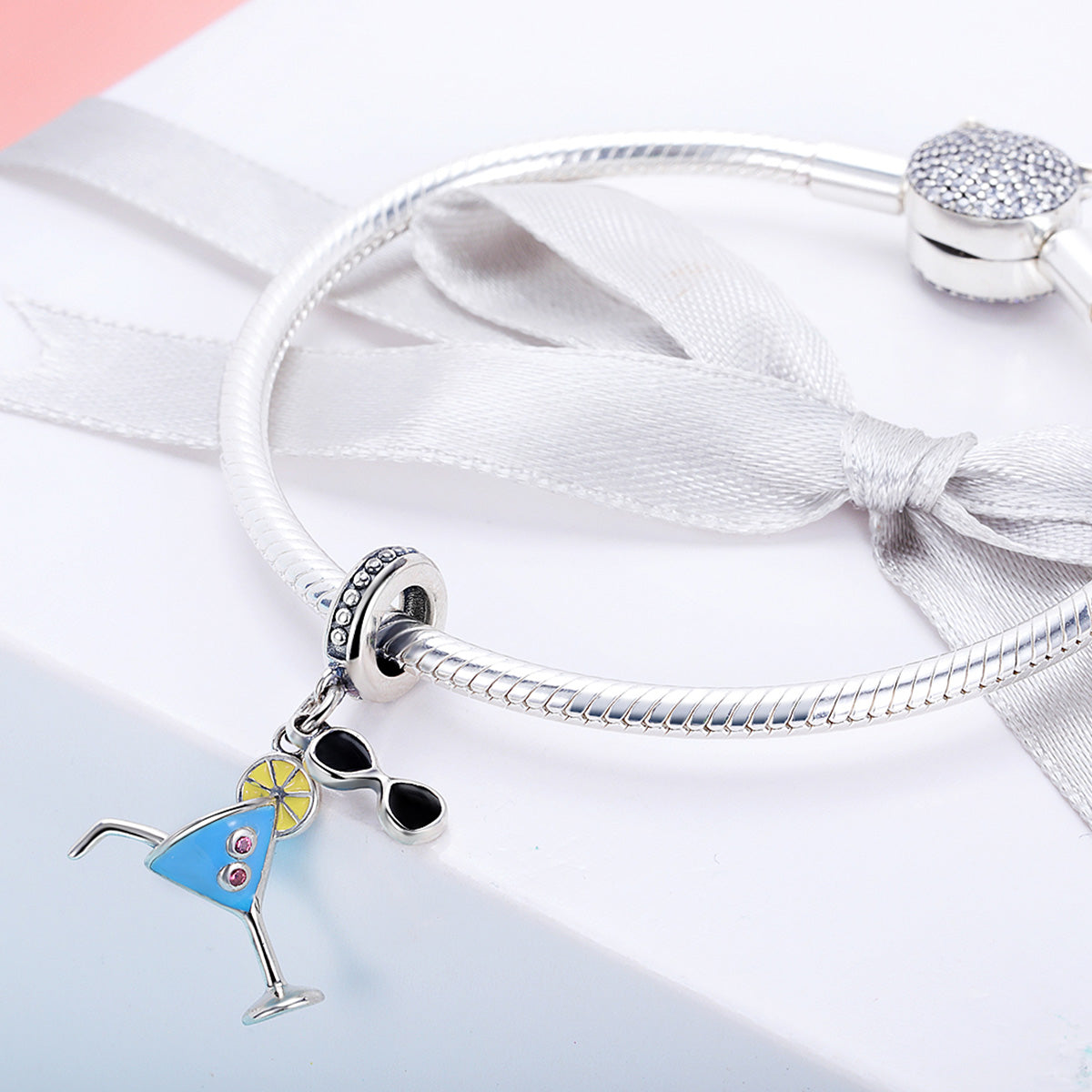 Sylvory 925 Sterling Silver Sip Happens Charm
