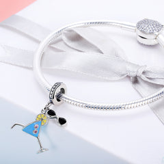 Sylvory 925 Sterling Silver Sip Happens Charm