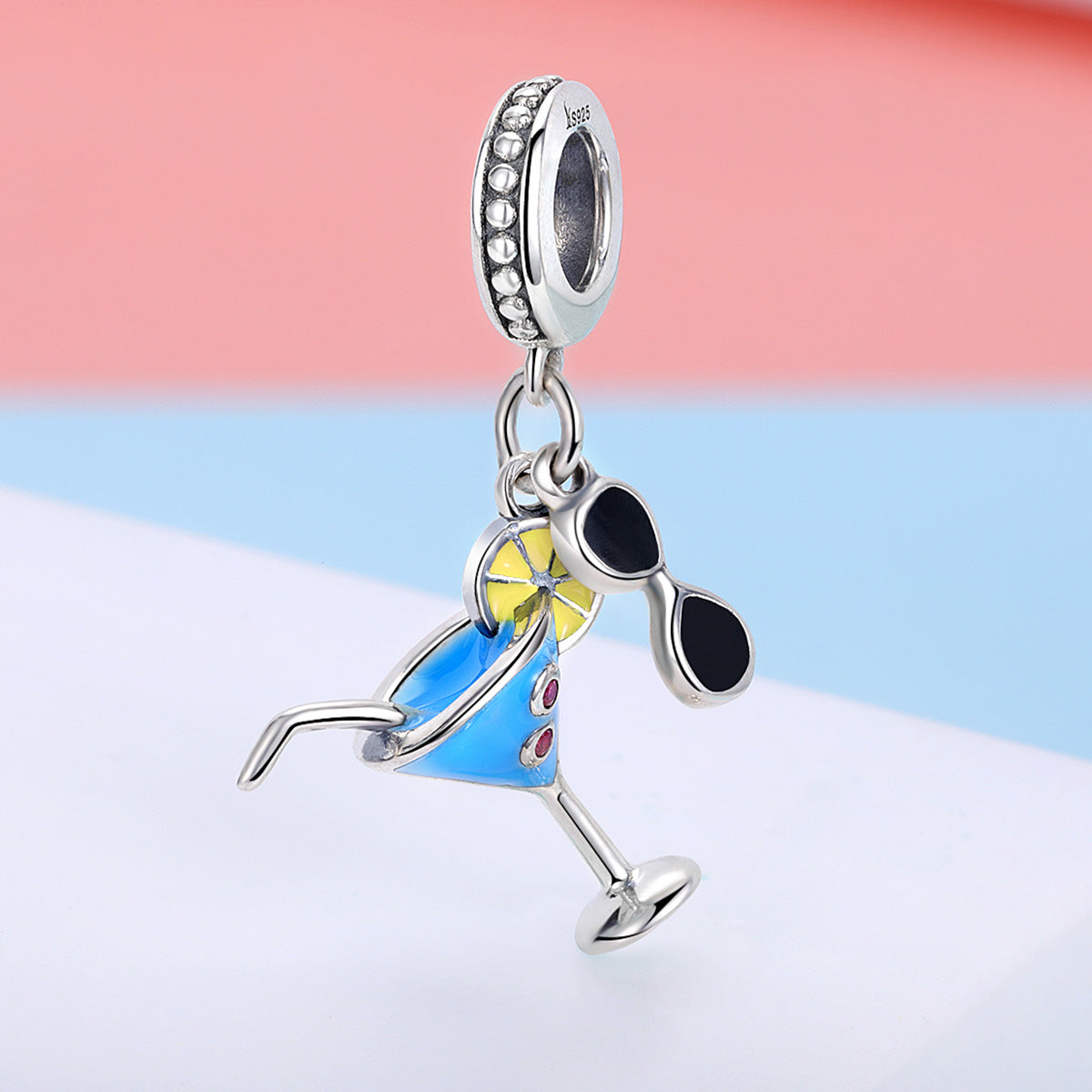Sylvory 925 Sterling Silver Sip Happens Charm