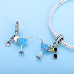 Sylvory 925 Sterling Silver Sip Happens Charm
