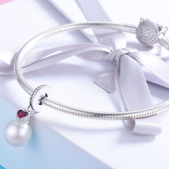 Sylvory 925 Sterling Silver Red Romance Charm