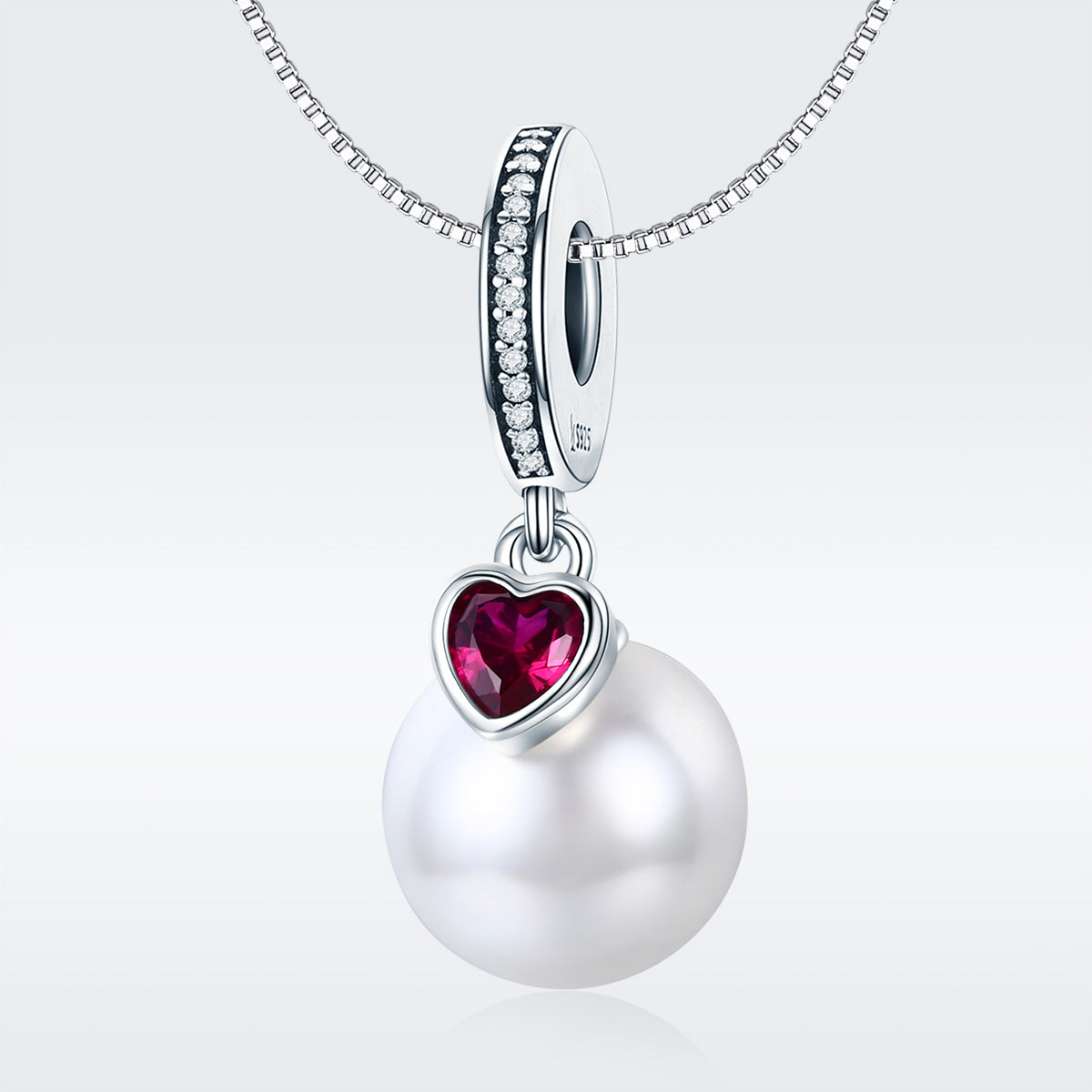 Sylvory 925 Sterling Silver Red Romance Charm