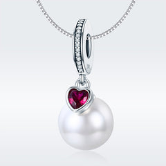 Sylvory 925 Sterling Silver Red Romance Charm