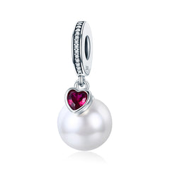 Sylvory 925 Sterling Silver Red Romance Charm