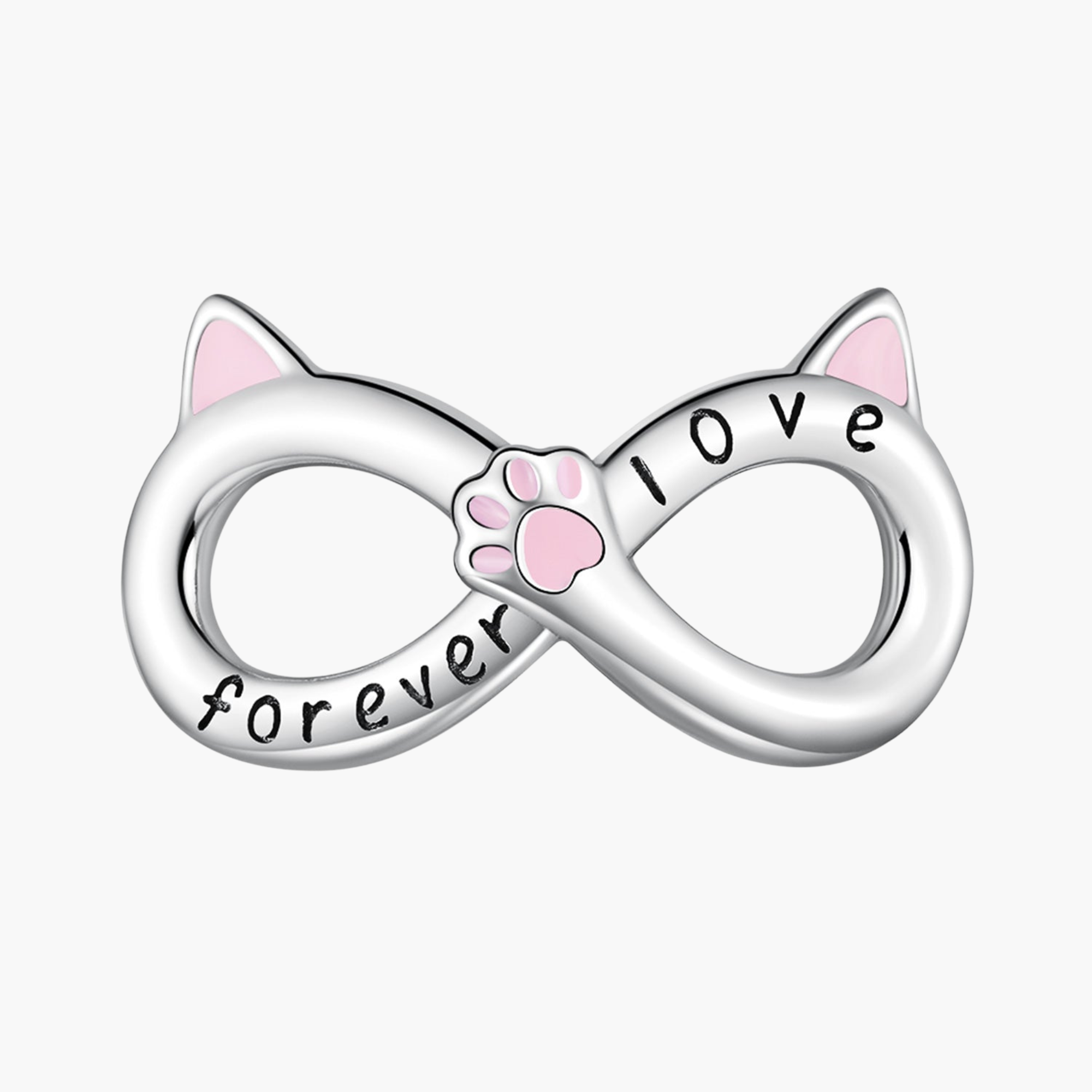 Silver Pawfinity Ears Charm