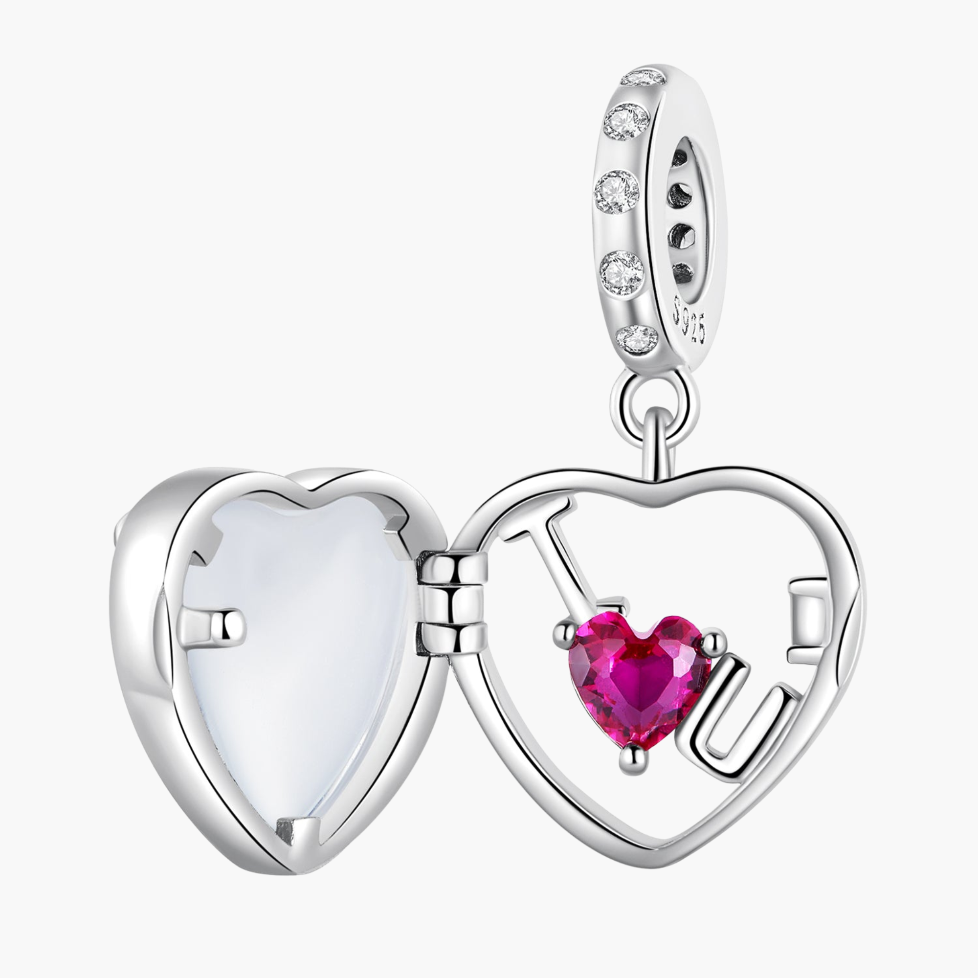 Silver Keepsake of Love Charm Main image