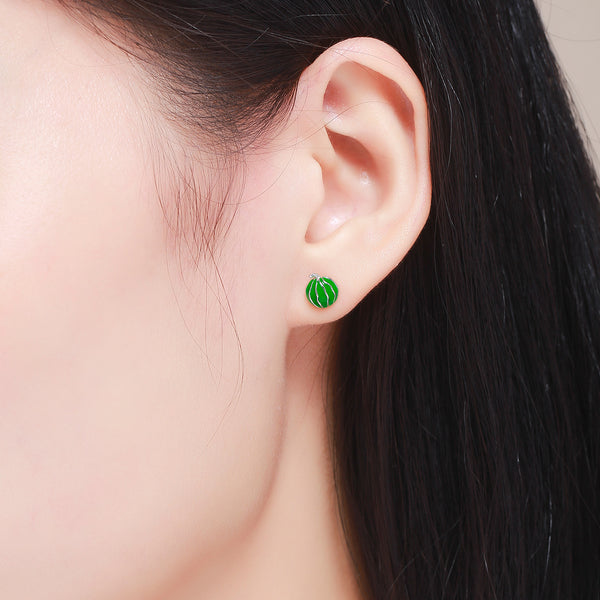 Silver Watermelon Whimsies Studs