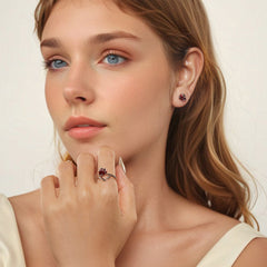 Silver Scarlet Rose Ring