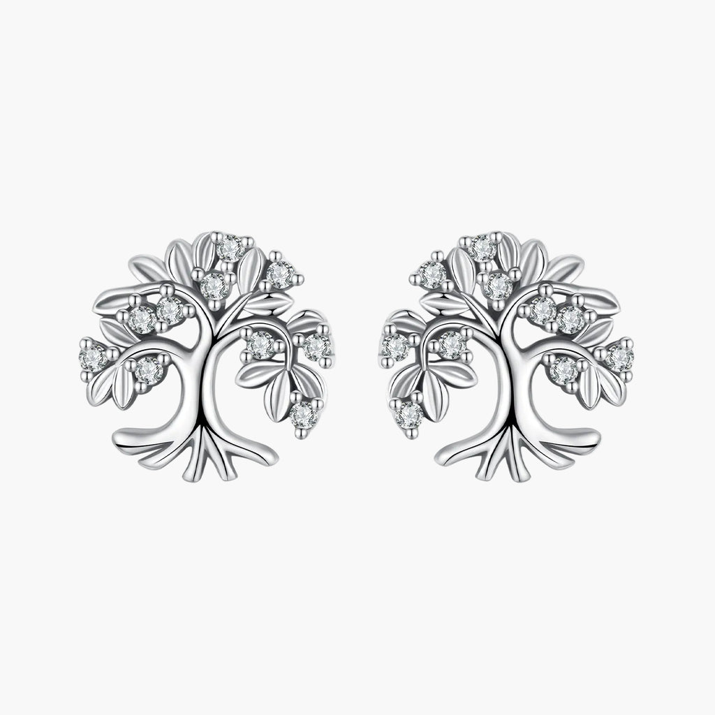 Silver Timeless Tree Studs