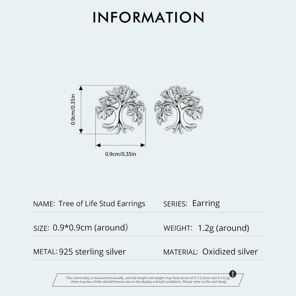 Silver Timeless Tree Studs