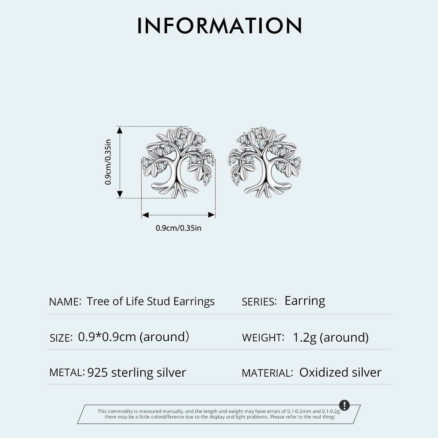 Silver Timeless Tree Studs