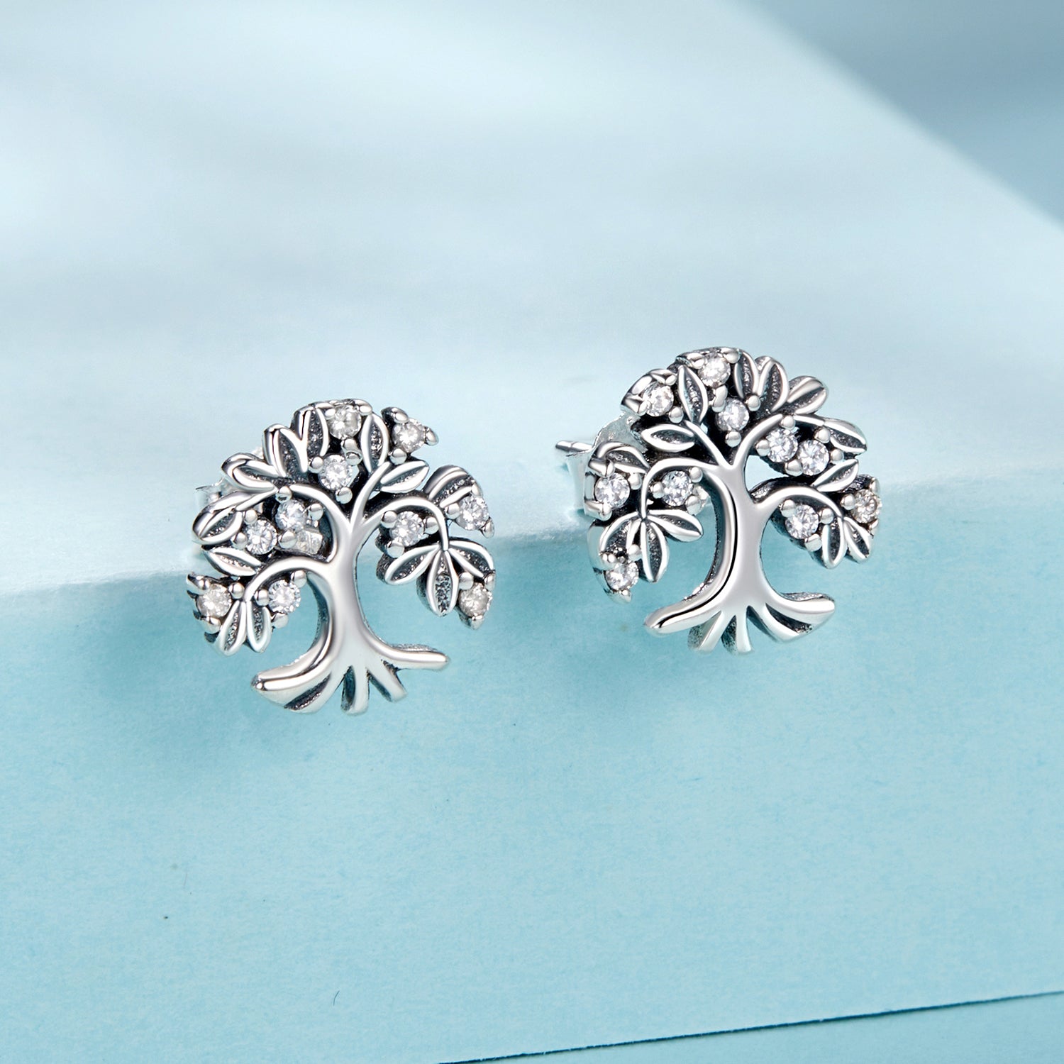 Silver Timeless Tree Studs
