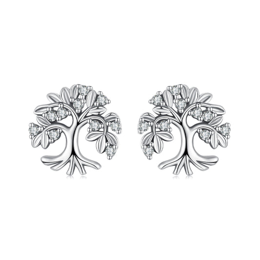 Sylvory 925 Sterling Silver Timeless Tree Studs