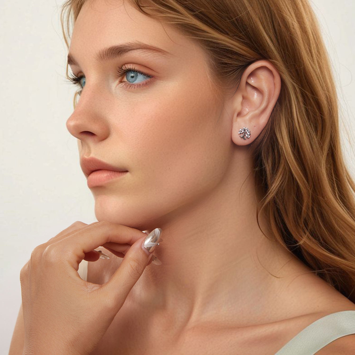 Silver Timeless Tree Studs