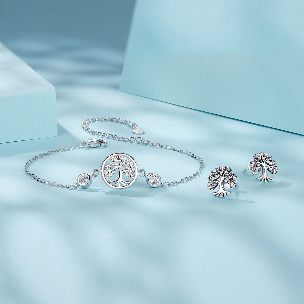 Silver Timeless Tree Studs