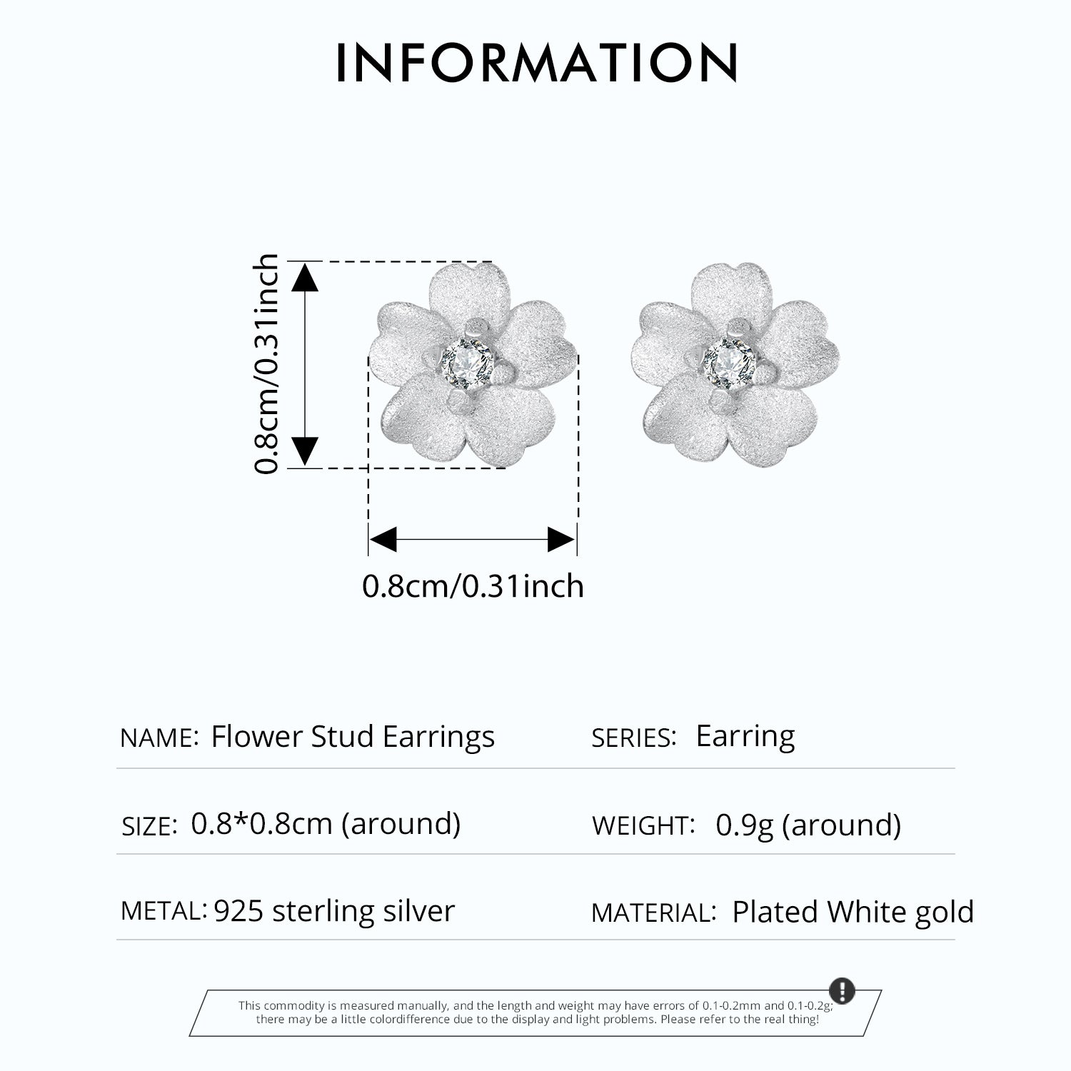 Sylvory 925 Sterling Silver Eternal Blossom Studs