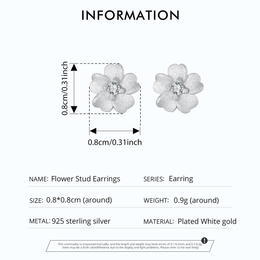 Sylvory 925 Sterling Silver Eternal Blossom Studs